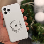 シック・モノグラムパーソナライズされたリース白黒 Case-Mate iPhoneケース