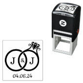 シック・モノグラム結婚ズリングや輪 セルフインキングスタンプ (インサイチュ)