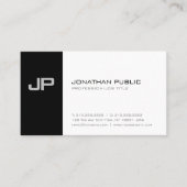 シック·モノグラム·プレーン·クリーン·洗モダン練 名刺 (正面)