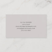 シック·モノミニマルグラム|グレー 名刺 (裏面)
