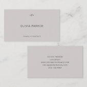 シック·モノミニマルグラム|グレー 名刺 (正面/裏面)