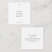 シック·モノミニマルグラム|白黒 スクエア名刺 (正面/裏面)