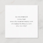 シック·モノミニマルグラム|白黒 スクエア名刺 (裏面)