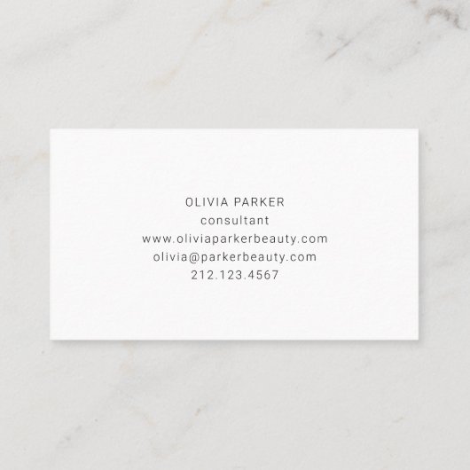 シック·モノミニマルグラム|白黒 名刺 (裏面)