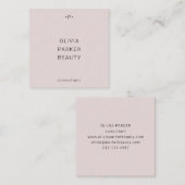 シック·モノミニマルグラム|赤面 スクエア名刺 (正面/裏面)