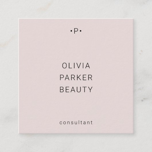 シック·モノミニマルグラム|赤面 スクエア名刺 (正面)