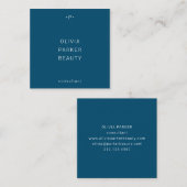 シック·モノミニマルグラム|青 スクエア名刺 (正面/裏面)