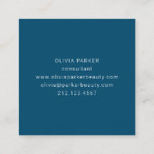 シック·モノミニマルグラム|青 スクエア名刺 (裏面)