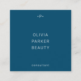 シック·モノミニマルグラム|青 スクエア名刺
