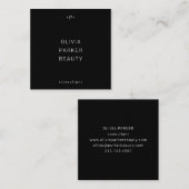 シック·モノミニマルグラム|黒 スクエア名刺 (正面/裏面)