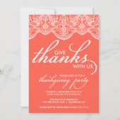 シック・モロッコレースサンクスギビングパーティの招待状 招待状 (正面)