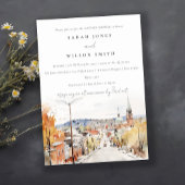 シック・モンペリエシティスケープ・バーモントカップルズシャワー 招待状