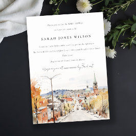 シック・モンペリエシティスケープVermontベビーシャワー 招待状