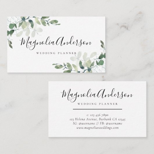 シック・ユーカリ葉ス 名刺 (正面/裏面)