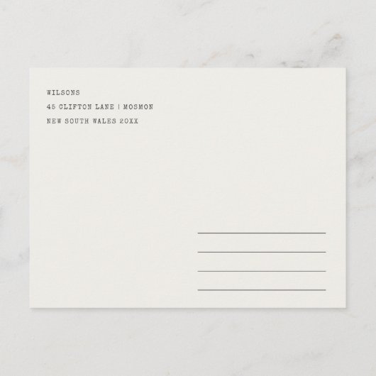 シック・ヨセミテ国立公園CA水彩旅行 ポストカード (裏面)