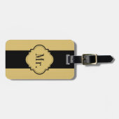 シック·ラゲッジ/バッグ·ラベル[Mr.] 43カーキ/黒 ラゲッジタグ (正面横)