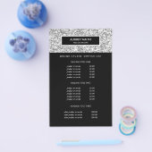 シック ラックス シルバー グリッター サロン 料金 & サービス チラシ (シングル)