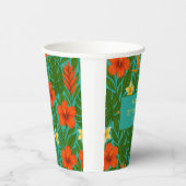 シック・ラッシュ・トロピカルフローラルアウ(ハワイ式宴会)誕生日パーティー 紙コップ (右)