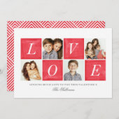 シック・ラブ4フォトコラージュバレンタインデー シーズンカード (正面/裏面)