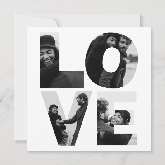 シック・ラブ・カスタムの写真家族か夫婦 シーズンカード (正面)