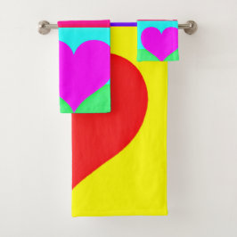 シック・ラブ・シンフォニー：至福のハートデザイン バスタオルセット