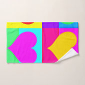 シック・ラブ・シンフォニー:至福のハートデザイン バスタオルセット (ハンドタオル)