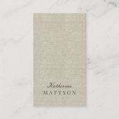 シック+リネンエレガントプロフェッショナル 名刺 (正面)