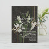 シック・リリーお祝い・オブ・ライフ葬儀メモリアル 招待状 (スタンド正面)