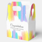 シック・レインボーおめでとう卒業パーティー フェイバーボックス (オープン)