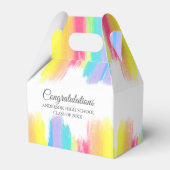 シック・レインボーおめでとう卒業パーティー フェイバーボックス (正面サイド)