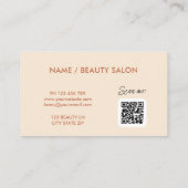 シック・レオパードモダンプリントメイクアップアーティスト 名刺 (裏面)