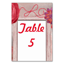 シック・レッド素朴 テーブルナンバー