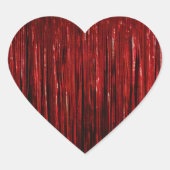 シック・レッド・ティンゼルストライプズ ハートシール (正面)