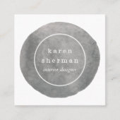 シック·ロゴ·プロフェッショナル·トレンディー·グレー·ソーシャル·メディア スクエア名刺 (正面)