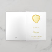 シック・ロマンチック・ラブハート・フォーエバー 箔グリーティングカード (外側レイダウン)