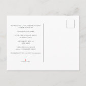 シック・ロースクール写真卒業パーティー インビテーションポストカード (裏面)