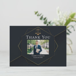 シック・ロースクール写真弁護士卒業 サンキューカード