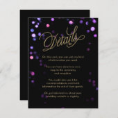 シック《写真》ぼけ味ライトブラック&金ゴールド結婚ズ エンクロージャーカード (正面/裏面)