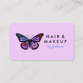 シック（昆虫）オオカバマダラ、モナークバタフエレガントォーターカラー薄紫 名刺 (正面)