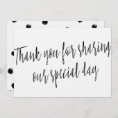 シック「特別な日をお過ごしいただき、ありがとうございました」 サンキューカード (正面/裏面)
