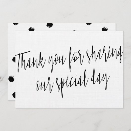 シック「特別な日をお過ごしいただき、ありがとうございました」 サンキューカード (正面/裏面)