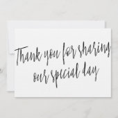 シック「特別な日をお過ごしいただき、ありがとうございました」 サンキューカード (正面)