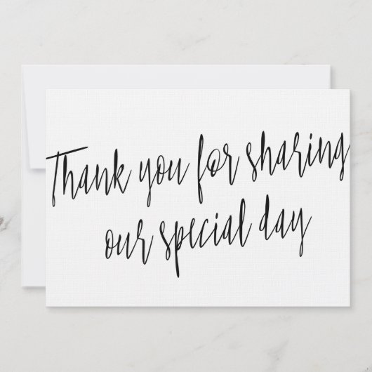 シック「特別な日をお過ごしいただき、ありがとうございました」 サンキューカード (正面)