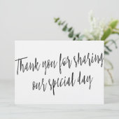 シック「特別な日をお過ごしいただき、ありがとうございました」 サンキューカード (スタンド正面)