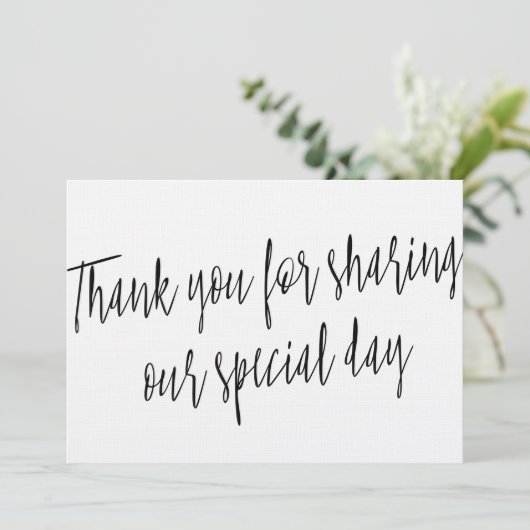 シック「特別な日をお過ごしいただき、ありがとうございました」 サンキューカード (スタンド正面)