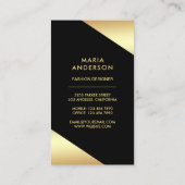 シック·紙吹雪·ブエレガントラック·金ゴールド·レインボー·バタフライ 名刺 (裏面)