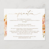 シック・結婚ピーチの詳細結婚ズ・インフォメーション エンクロージャーカード (正面)