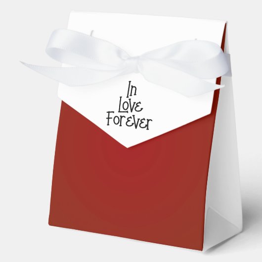 シック>赤と白結婚式の引き出物ボックス フェイバーボックス (正面)