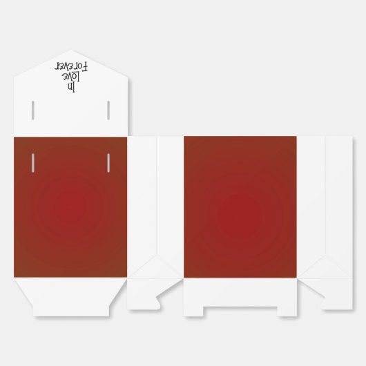 シック>赤と白結婚式の引き出物ボックス フェイバーボックス (見開き)