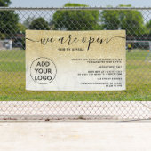 シック·金ゴールド·グリッターグラデーション·ロゴ大理石開いた状態 横断幕 (インサイチュ)